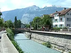 The Plessur Region is one of the eleven administrative districts in the canton of Graubünden in Switzerland. It had an area of 285.30 square kilometers (110.15 sq mi) and a population of 42,822. It was created on 1 January 2017 as part of a reorganiz