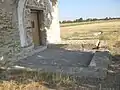 Outline of Narthex revealed by excavations.