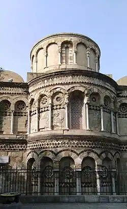The church's well-preserved apse facing Via Garibaldi