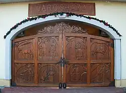 Gates of Town Hall in Cigánd