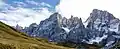 Cima dei Bureloni centered with Vezzana to right