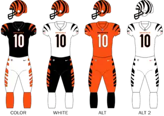 Cincinnati Bengals uniforms