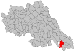 Location in Iași County