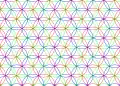 Three offset copies of the pattern (leftmost image) make the seven-circle pattern