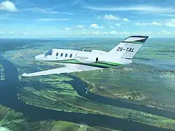 Air Cessna Citation M2 over Kasane, Botswana