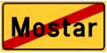 End of built-up area (without Cyrlic script)