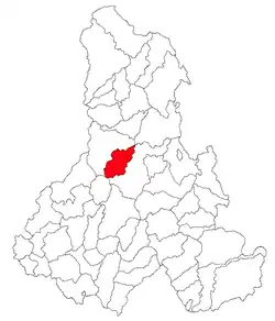 Location in Harghita County