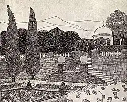 Terrasserad trädgård in The Studio, 1912