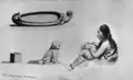 "Clallam Indian woman basket making" by Paul Kane, ca. 1847
