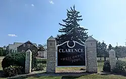 Welcome Sign in Clarence