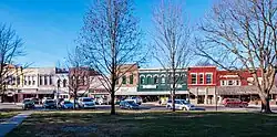 West side of the town square