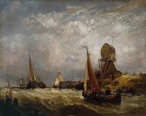 Oude Scheld - Texel Island, Looking towards Nieuwe Diep and the Zuider Zee by Clarkson Stanfield