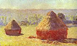 Stacks, End of Summer, (Meules, fin de l'été), 1891. Oil on canvas. Musée d'Orsay, Paris, France. W1266
