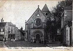 The Church of Sainte-Colombe in Clion, in 1900