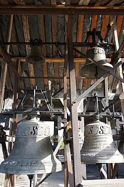 Functional church bells in the Merry Cemetery