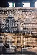 Close up of wall relief at Amrutesvara temple, Amruthapura