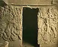 Satvahana protecting the entrance of a cave. Bhaja Caves.