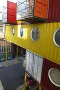 View of Container City II from that walkway