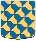 Vairy in bend or and azure