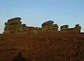 The Coach and Horse or Wheel Stones, about 25&nbsp;ft (7.6&nbsp;m) high