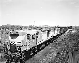 Coal train, Moura mine, circa 1966