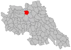 Location in Iași County