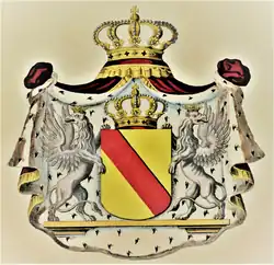 Coat of arms of Margaret of Baden (variant)