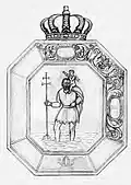 Coat of arms of Vilnius with crown (early 20th century)