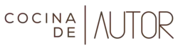 Graphic logo with the stylized text "Cocina de Autor"