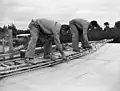 Cocoon House (Construction - Cocoon spray on roof, 1951)