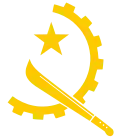 Cogwheel and machete emblem of MPLA.