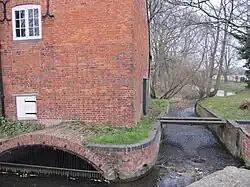 Cogglesford Mill: a covered head race and the by-pass weir