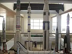 Rocket models displayed inside before its renewal on 2012