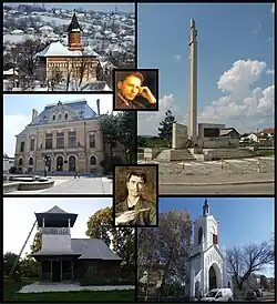 Church of Saint Nicholas in Dorohoi; Old Prefecture of Botoșani, Wooden Church of Brăești; Monument of the 1907 peasants' revolt in Flămânzi; Gothic-style bell tower in Săveni; George Enescu; Ștefan Luchian