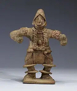 Standing Figure with Elaborate Costume Holding Rattles, 300 BC-AD 300 (Late Pre-Classic), previously in Spratling's collection, now at Walters Art Museum.