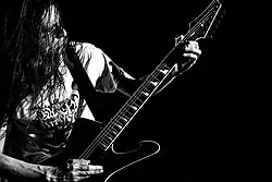 Marston performing with Krallice in 2016