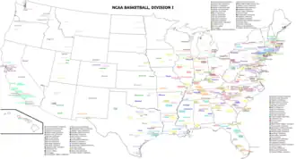 Image 6A map of all NCAA Division I basketball teams (from College basketball)