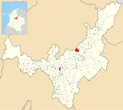 Location of the municipality and town of Cerinza in the Boyacá Department of Colombia