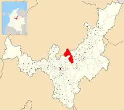 Location of the municipality and town of Paipa in the Boyacá department of Colombia