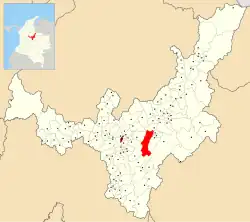 Location of the municipality and town of Pesca in the Boyacá Department of Colombia