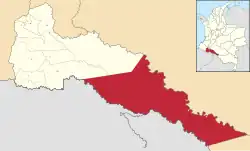 Location of the municipality and town of Puerto Leguízamo in the Putumayo Department of Colombia