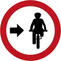 SRC-01 Cyclists, keep right