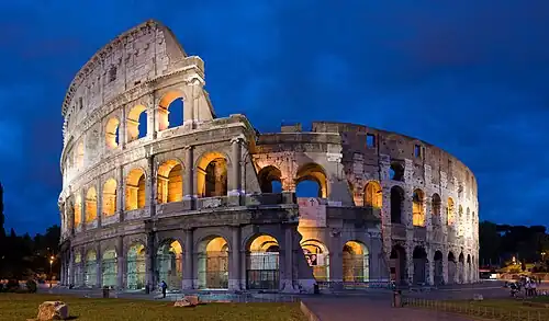 The Colosseum at night