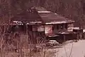 Coal company store in 1974, after it had been gutted by fire