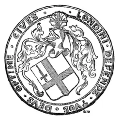 Arms on seal of 1539