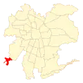 Location of Padre Hurtado within Greater Santiago