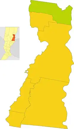 Location of Romang Municipality in San Javier Department