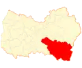 Map of San Fernando commune in O'Higgins Region