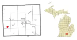 Location within Jackson County