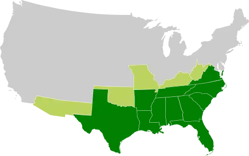Map of the Confederate States